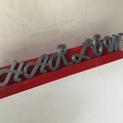 Test HARLOW font  3d letters  free download
