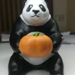 the cute pumpkin panda