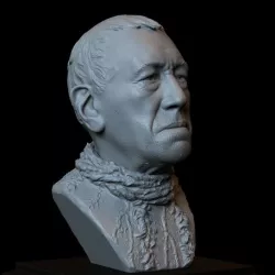 Three Eyed Raven (Max Von Sydow) Game of Thrones character, 3d Printable Model, Bust, Portrait, Sculpture, 153mm tall, downloadable STL file