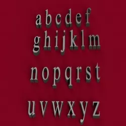 TIMES NEW ROMAN font lowercase 3D letters STL file