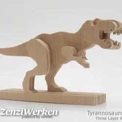 Tyrannosaurus-Rex 3-layered-animal cnc/laser