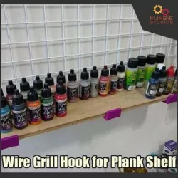 Wire Grill Hook for Plank Shelf