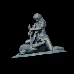woman with alligator