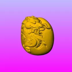 12 zodiac  olive FIG carving Drangon
