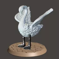 28mm Battle Swan. Halfling Mount