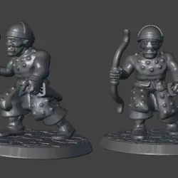 28mm - Orc / Goblin / Hobgoblin Archer Miniature With Bow