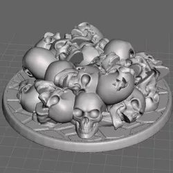 28mm Pile of Skulls Base / Marker