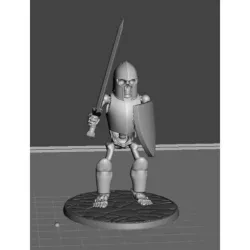 28mm Skeleton Warrior Armoured with Sword and Shield