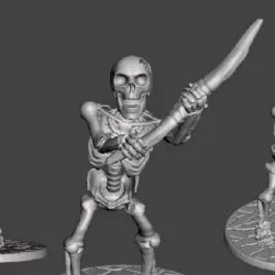 28mm Skeleton Warrior with Longbow, Damaged & Out of Arrows !