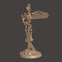 28mm Undead Skeleton Sign / Signpost