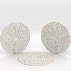 3 maze coasters
