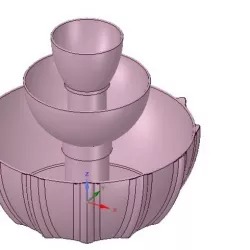 3 tier Flower pot Vase container tower decor 3D print and cnc