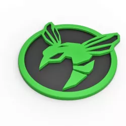 3D printable Green Hornet emblem