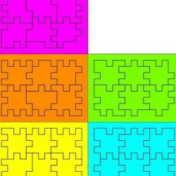 5 different box puzzles aka Happy Cubes