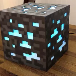 8-Bit Minecraft Diamond Ore Lamp - Siri Enabled!