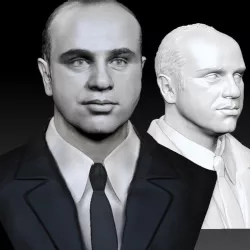 Al Capone 3d model bust