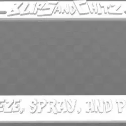 Blips and Chitz - Squirt,Squeeze, Spray, and Play!! All Day, License Plate Frame, Rick and Morty