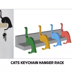Cats Keychain Hanger Rack