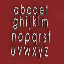CENTURY GOT font lowercase 3D letters STL file