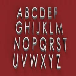 CENTURY GOT font uppercase 3D letters STL file
