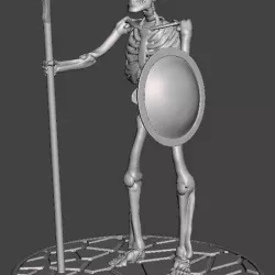 Children of the Hydra Skeleton With Spear - 28mm Miniature
