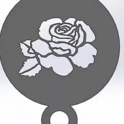 coffee Stencil - Rose
