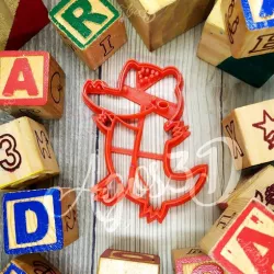 CROCODILE - COOKIE CUTTER FOR FARM ANIMALS. GATITO TIERNO- CORTA MASA FONDANT Y ARCILLA - 8cm
