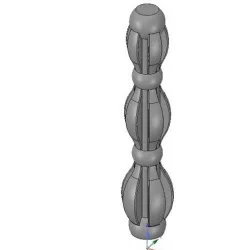 custom-made baluster pillar stairs handle 3d-print cnc Star Wars