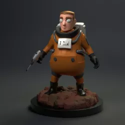 Cute Astronaut Firgure 3D Print Model