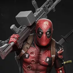 Deadpool statue