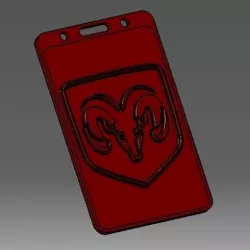 Dodge-3D badge ID or credit card holder