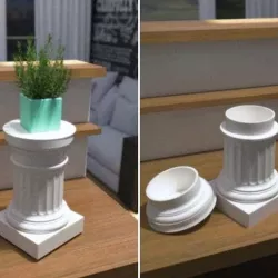 Doric Pedestal Container