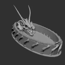 Dragon skull container