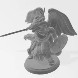 Dragonborn, winged, combat ready (DND)