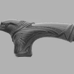 EAGLE CANE HANDLE_Low_Poly