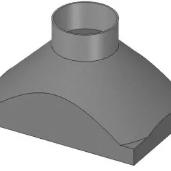 exhaust hood suction nozzle from an industrial vacuum cleaner vr01 3d-print
