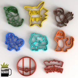 FIRST GENERATION POKEMON FONDANT COOKIE CUTTER