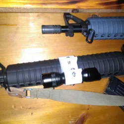 ForeGrip Mounted Flashlight Holder For M16/M4 Style AR15 Rifles
