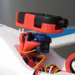 FPV panning mount for #808 keychain camera and AXN Floater Jet plane