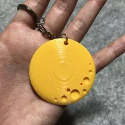 Full Moon for key chain with tinkercad