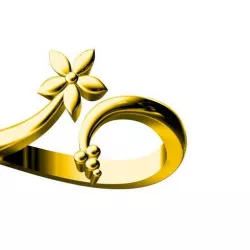 golden leaf ring