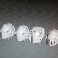 Grey Knight Space Crusader Helmets