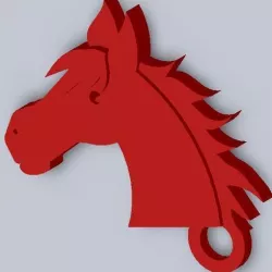 Horsehead Keychain