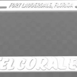 Hotel Coral Essex - Fort Lauderdale, Florida, License Plate Frame