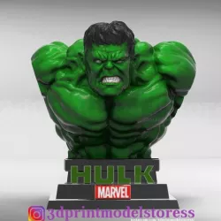 Hulk Bust 3D Printable Statue