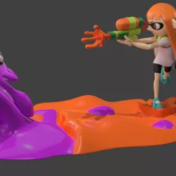 Inkling Girl Splatoon 3D Model