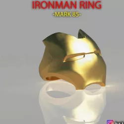 IRON MAN RING - iron man jewelry - Mark 85 - Infinity war 3D print model