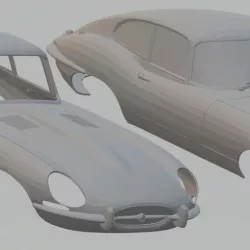 Jaguar E Type Coupe Printable Body Car