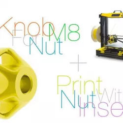 Knob for nut M8. Print with nut insert