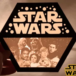 Logo STAR WARS lithophane